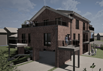 Exklusive 2-Zimmer-Wohnung mit großzügiger Dachterrasse im Erstbezug, 26131 Oldenburg, Wohnung