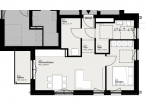 Stilvolle 2-Zimmer-Neubauwohnung im Erstbezug mit sonnigem Balkon - Grundriss