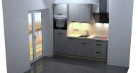 Helle 2-Zimmer-Dachgeschosswohnung mit Stellplatz und Balkon - Küche