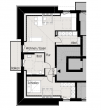 Neubauwohnung im Erstbezug: 2-Zimmer-Wohnung mit Balkon und Einbauküche - Grundriss